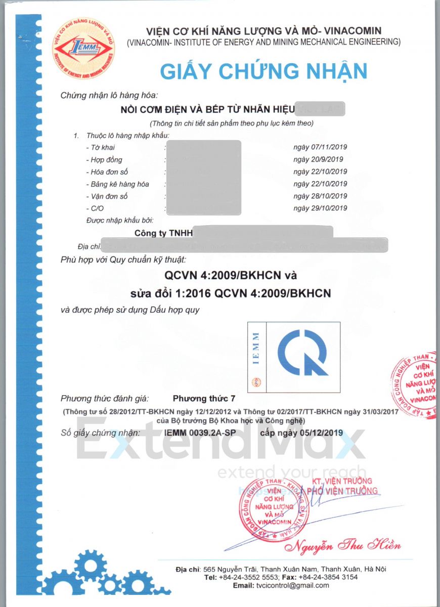 CR EMC Safety type approval certificate 2